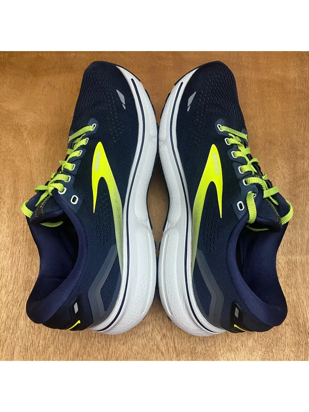 Brooks Ghost 15 Shoes Mens Sz 8.5 Peacoat Nightlife Blue 1103931D429 *No Insoles